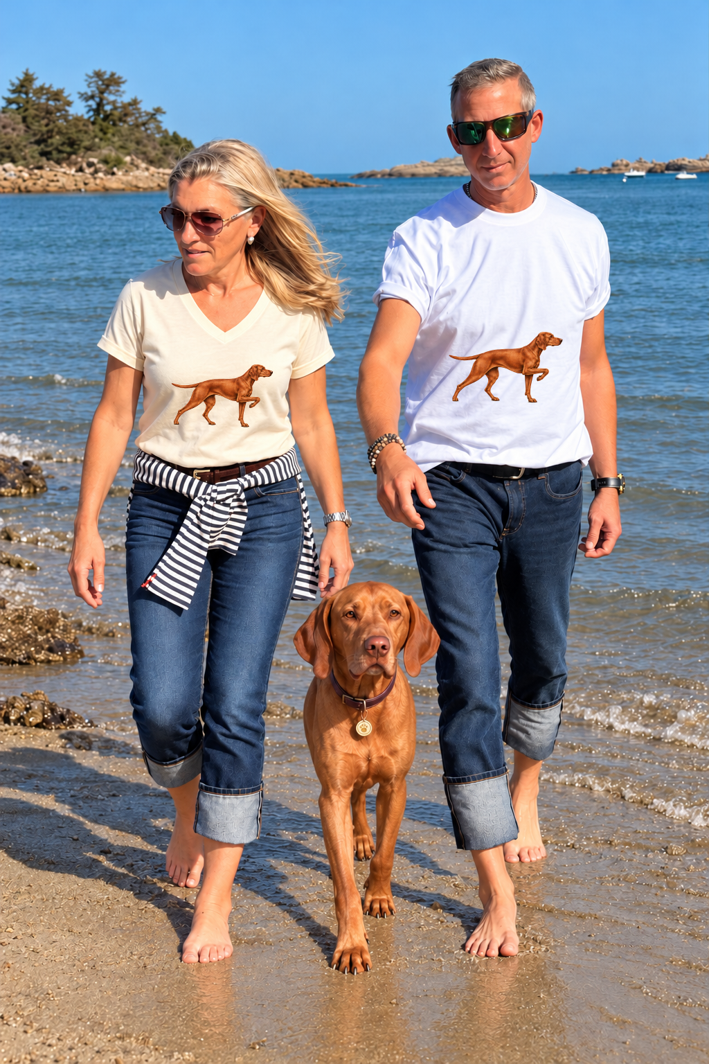 Parker, our Hungarian Vizsla, out on a walk