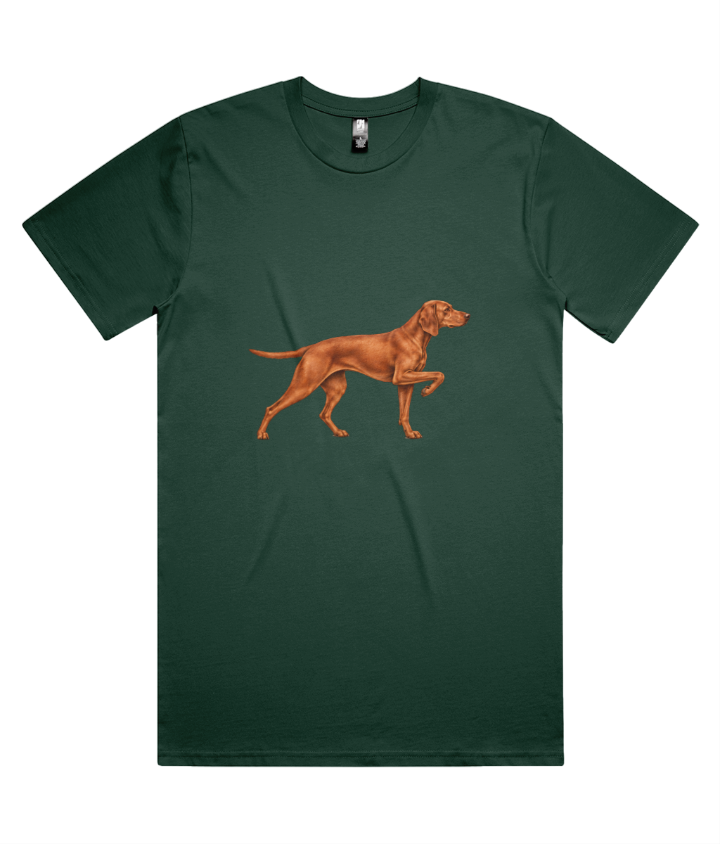 Mine Is… A Vizsla unisex crew T-shirt in Green, front