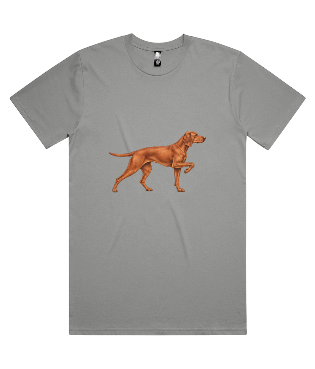 Mine Is… A Vizsla unisex crew T-shirt in Heather Grey, front