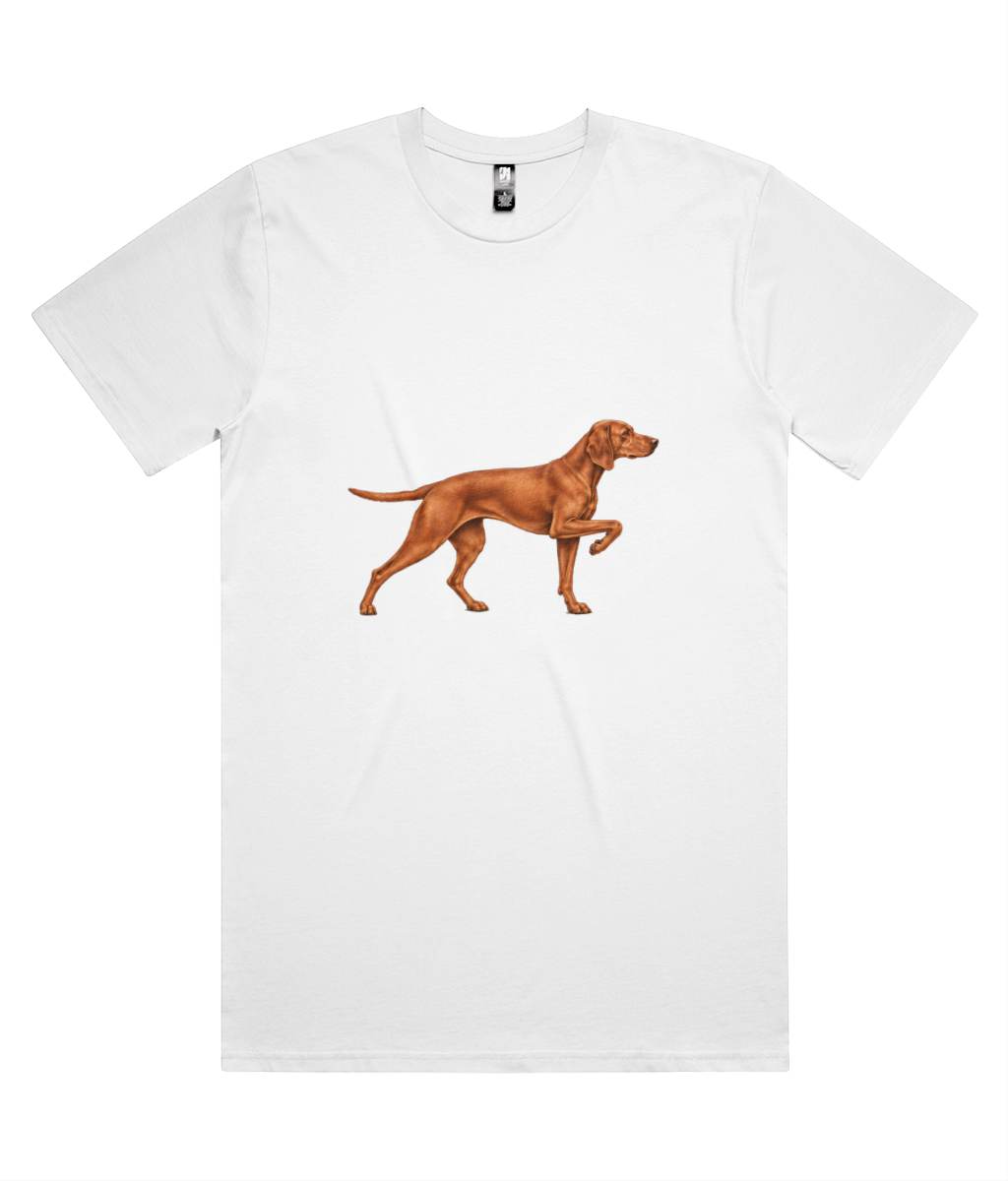 Mine Is… A Vizsla unisex crew T-shirt in White, front